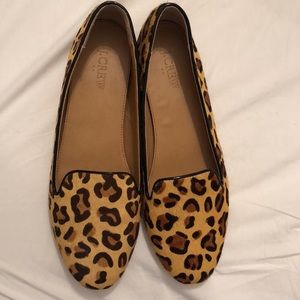 Never been worn J Crew loafers - cheetah size 10